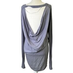 Women’s Lululemon long oversized, gray lightweight sweater drape back size 6